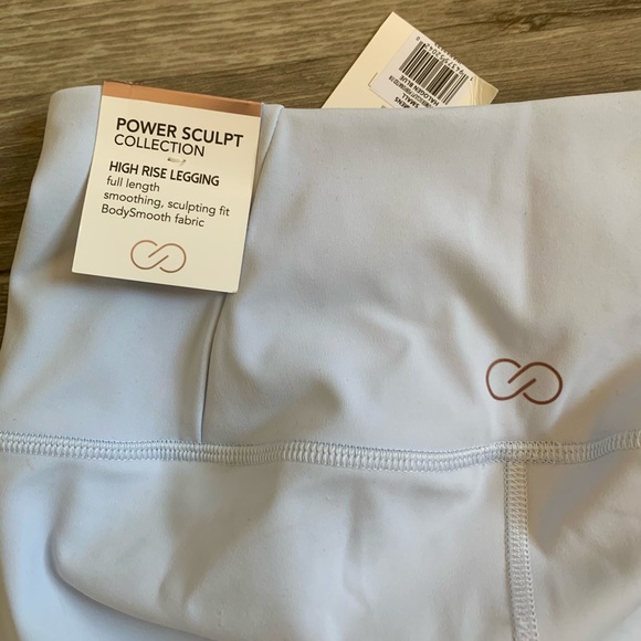 Calia Power Sculpt Perforated High Rise Leggings - 7/8 length - Halogen Blue - Picture 3 of 6